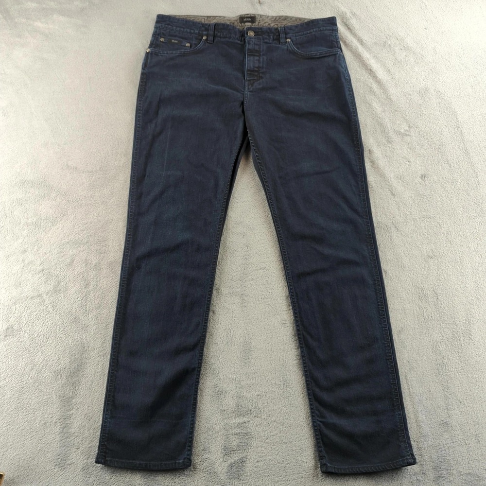 Hugo Boss Delaware Jeans Mens 38x34 Blue Slim Fit Stretch Denim Classic Pants